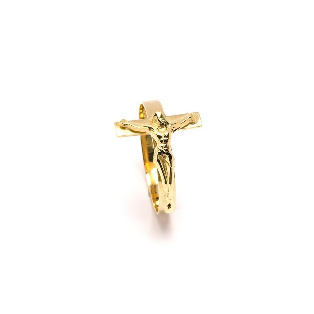 Anel Crucifixo em Ouro 18 Kilates - 21408